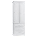 Colonne de salle de bain haute avec 3 tiroirs – Blanc