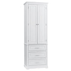 Colonne de salle de bain haute avec 3 tiroirs – Blanc