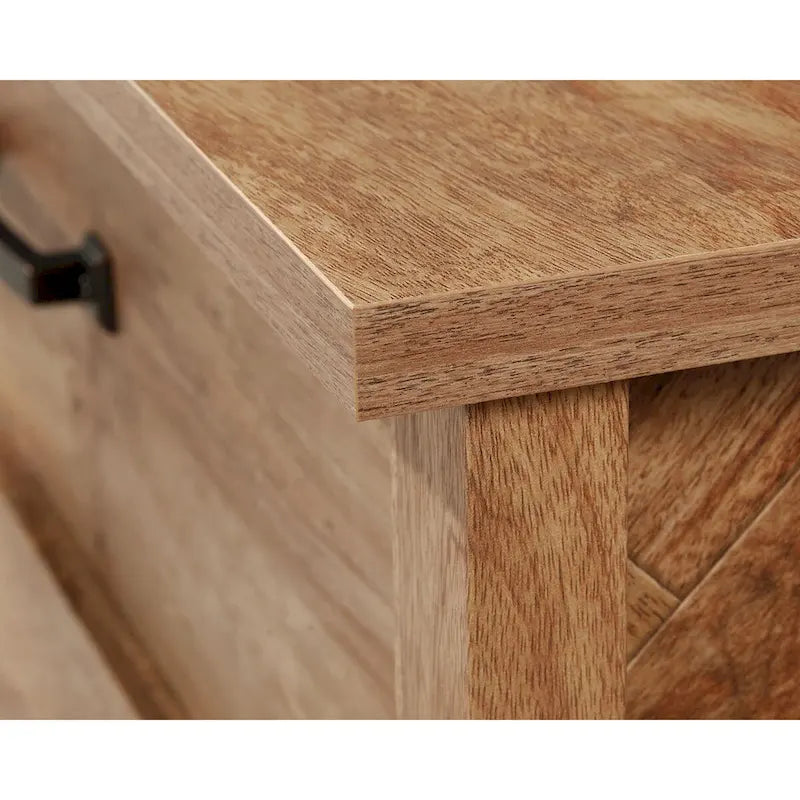 Commode à 3 tiroirs avec panneaux latéraux à chevrons