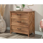 Commode à 3 tiroirs avec panneaux latéraux à chevrons