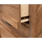 Commode à 3 tiroirs avec panneaux latéraux à chevrons