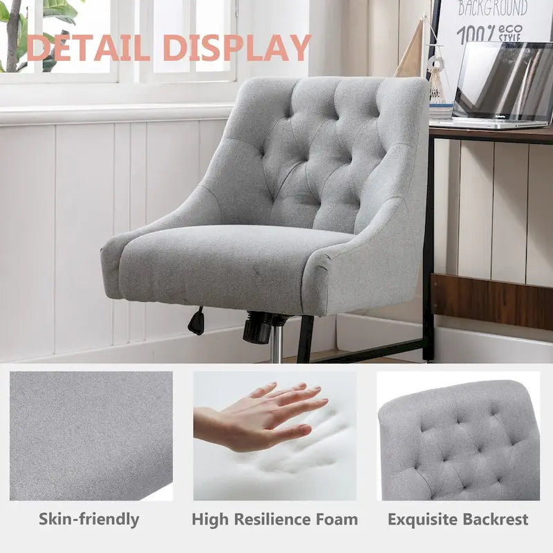 Fauteuil coquille pivotant à 360° avec hauteur réglable pour salon