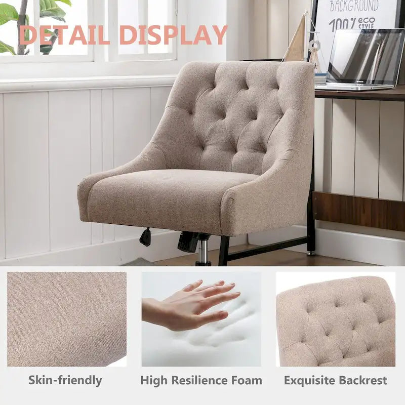Fauteuil coquille pivotant à 360° avec hauteur réglable pour salon