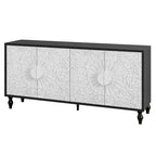 Meuble de rangement avec portes sculptées symétriques