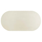 Table à manger ovale de 72 po avec finition aspect béton et base à double piédestal