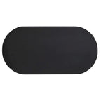 Table à manger ovale de 72 po avec finition aspect béton et base à double piédestal