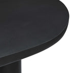 Table à manger ovale de 72 po avec finition aspect béton et base à double piédestal