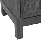 Meuble de rangement 4 portes avec miroirs et pieds en bois massif