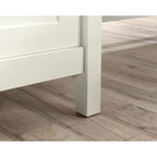 Bureau d'angle avec tiroirs et étagères ouvertes - Blanc