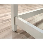 Bureau d'angle avec tiroirs et étagères ouvertes - Blanc